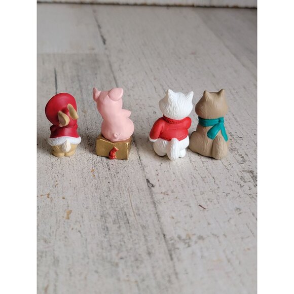 Hallmark merry Miniatures pig bee honey bunny set Xmas decor - Picture 6 of 6